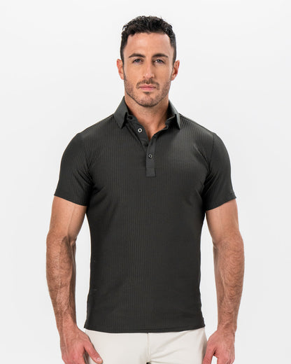State & Liberty Seersucker Polo - Army Green