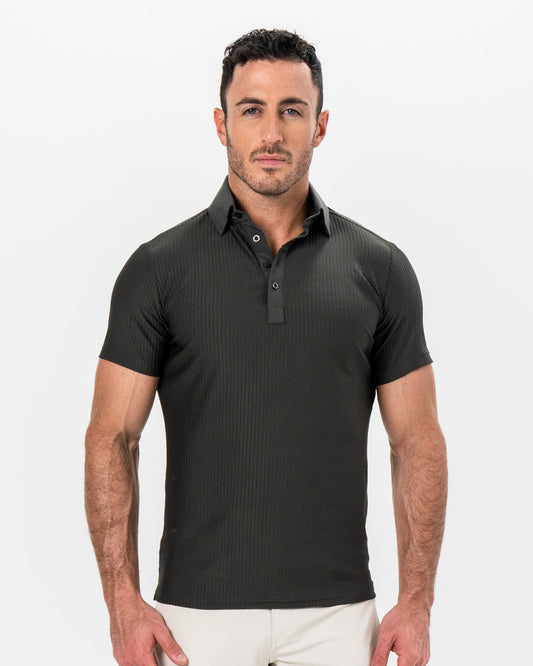 State & Liberty Seersucker Polo - Army Green