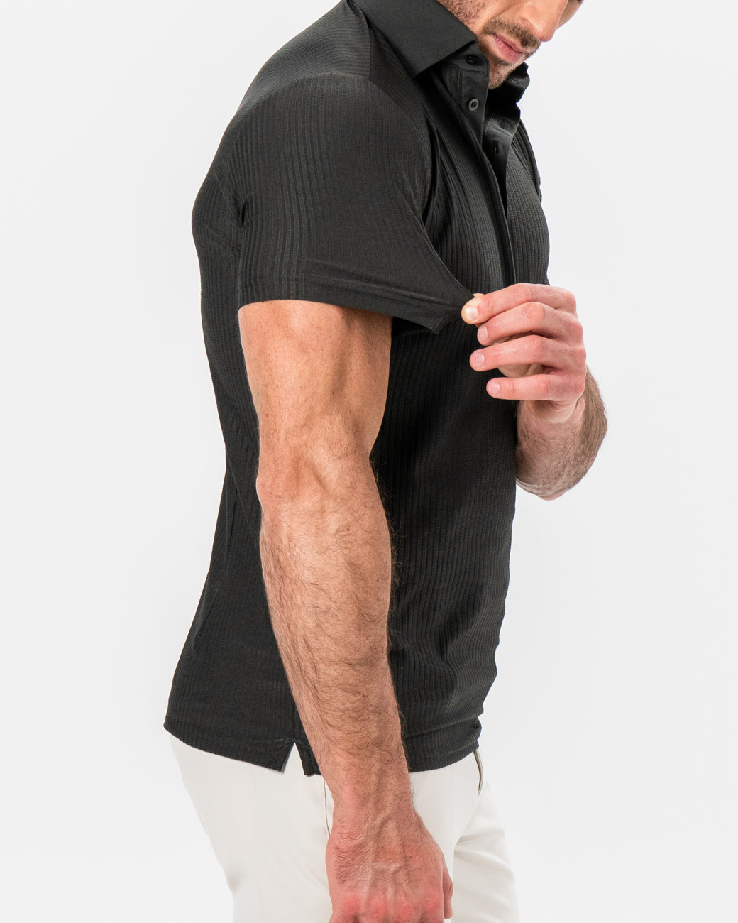 State & Liberty Seersucker Polo - Army Green