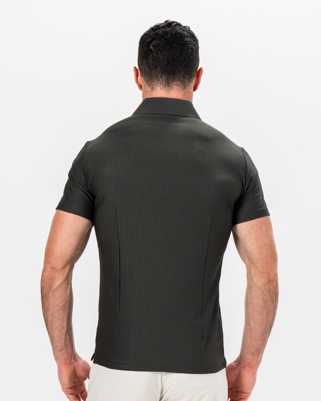 State & Liberty Seersucker Polo - Army Green