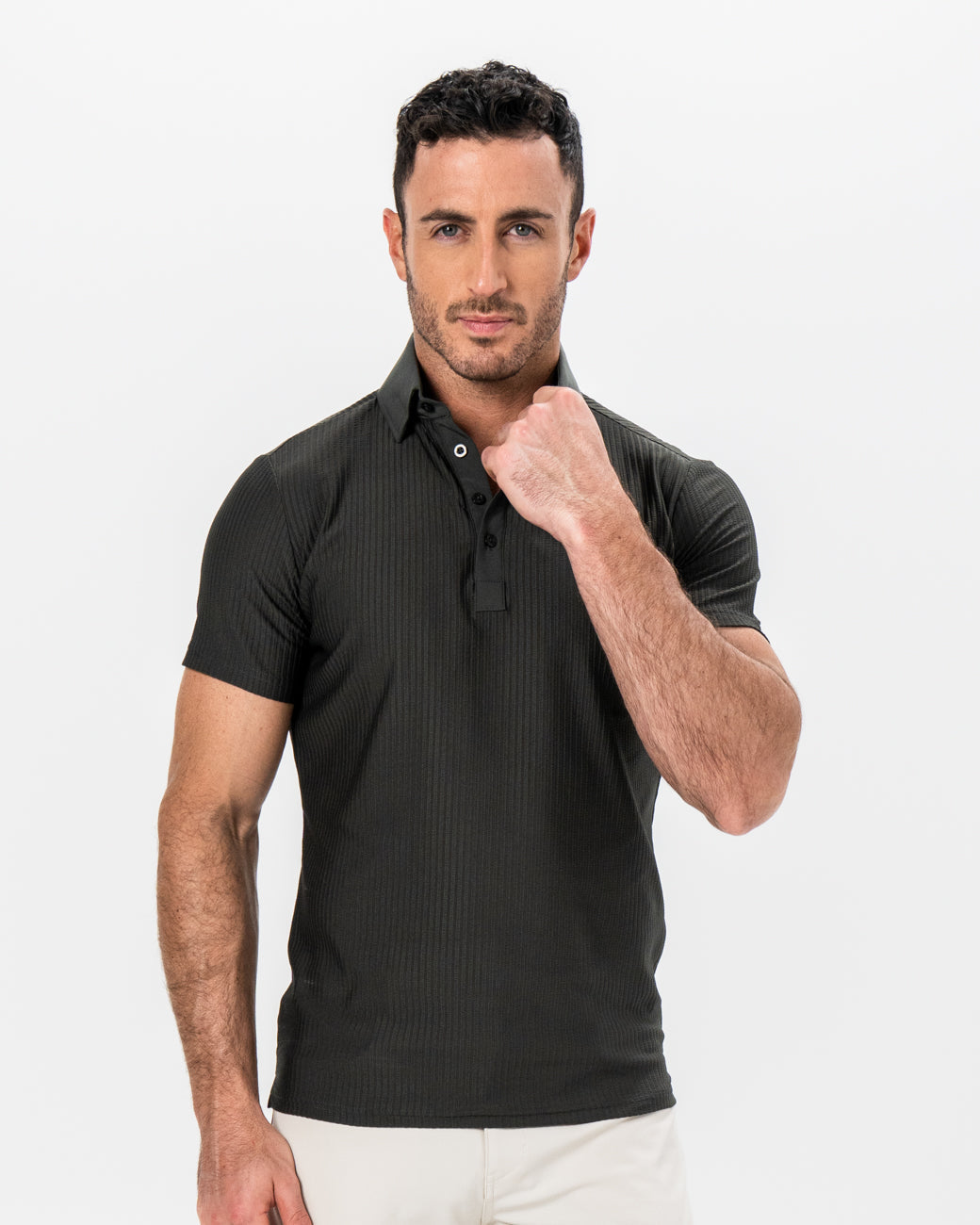 State & Liberty Seersucker Polo - Army Green