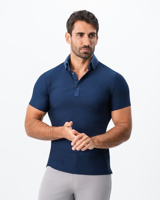 State & Liberty Seersucker Polo - Navy