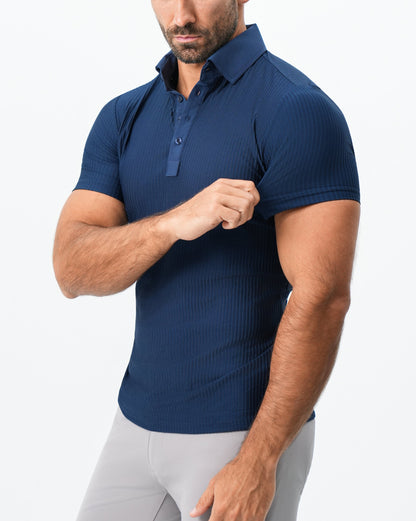 State & Liberty Seersucker Polo - Navy