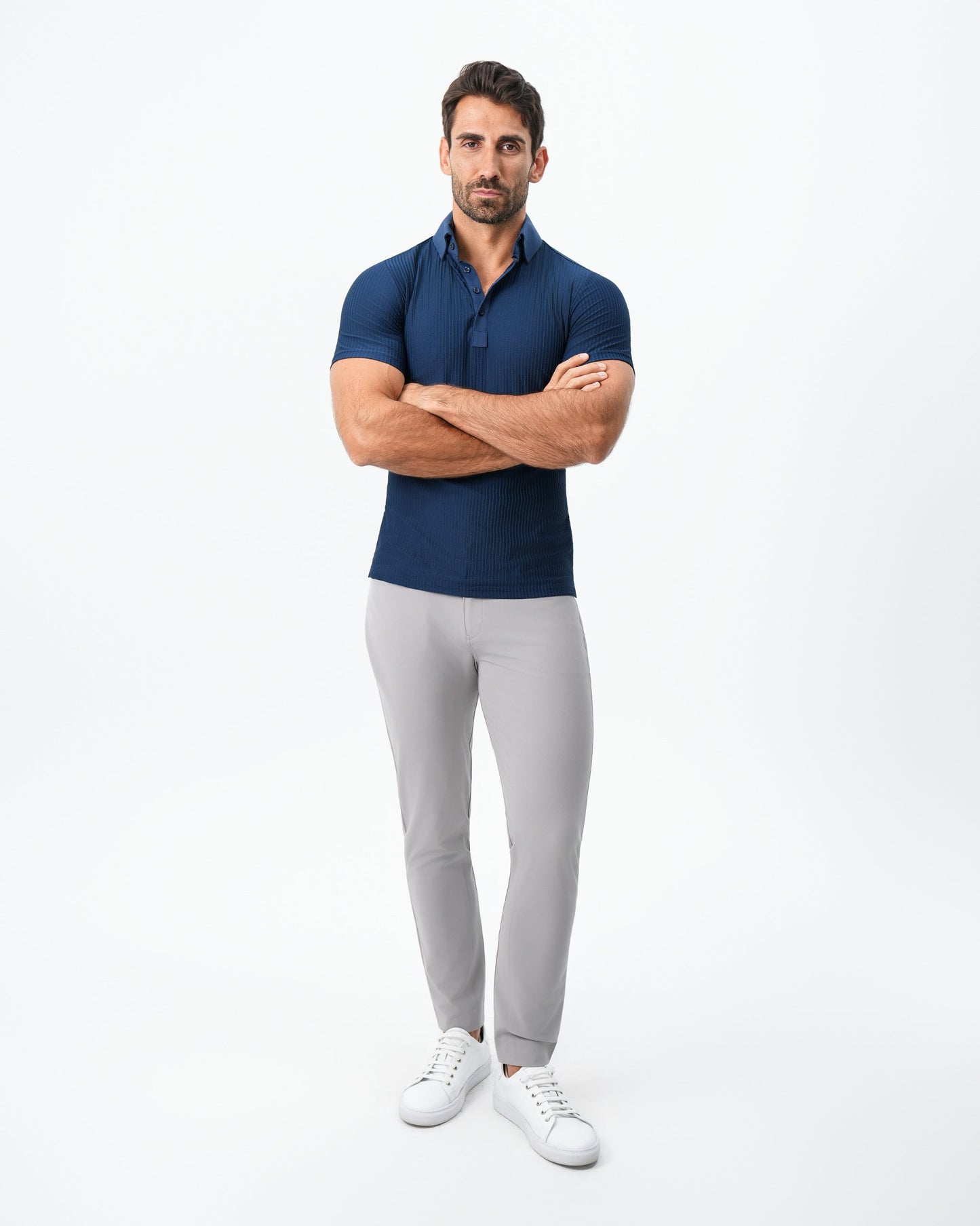 State & Liberty Seersucker Polo - Navy