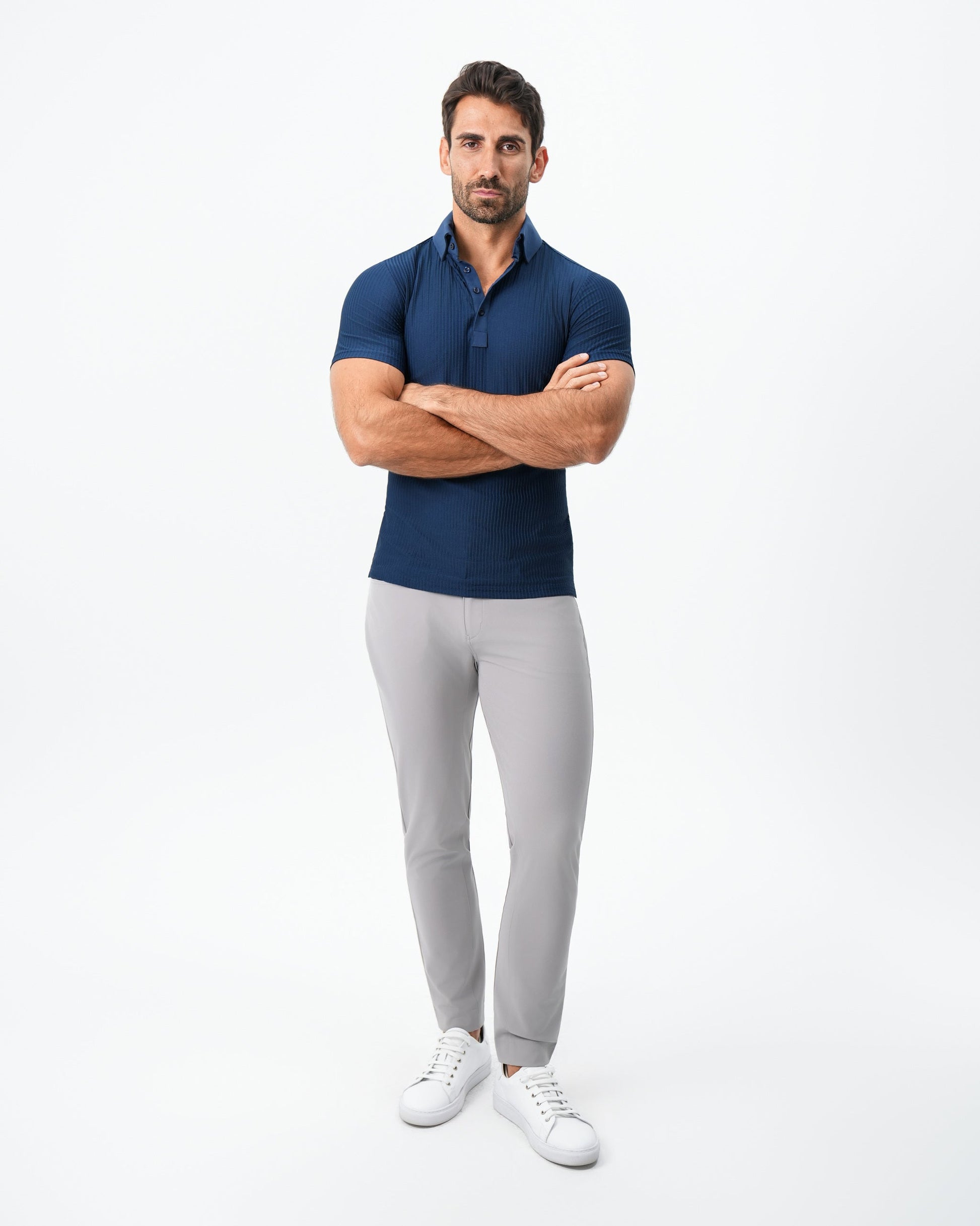 State & Liberty Seersucker Polo - Navy