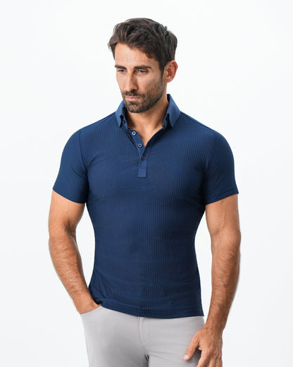 State & Liberty Seersucker Polo - Navy