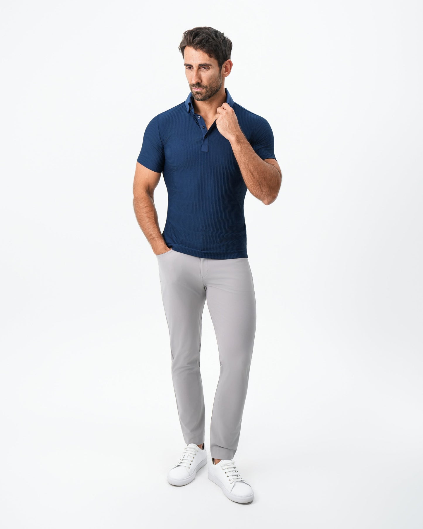 State & Liberty Seersucker Polo - Navy