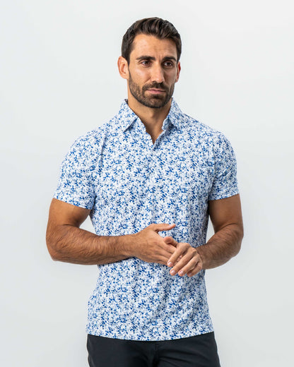 State & Liberty "The Arctic" White, Navy & Blue Floral