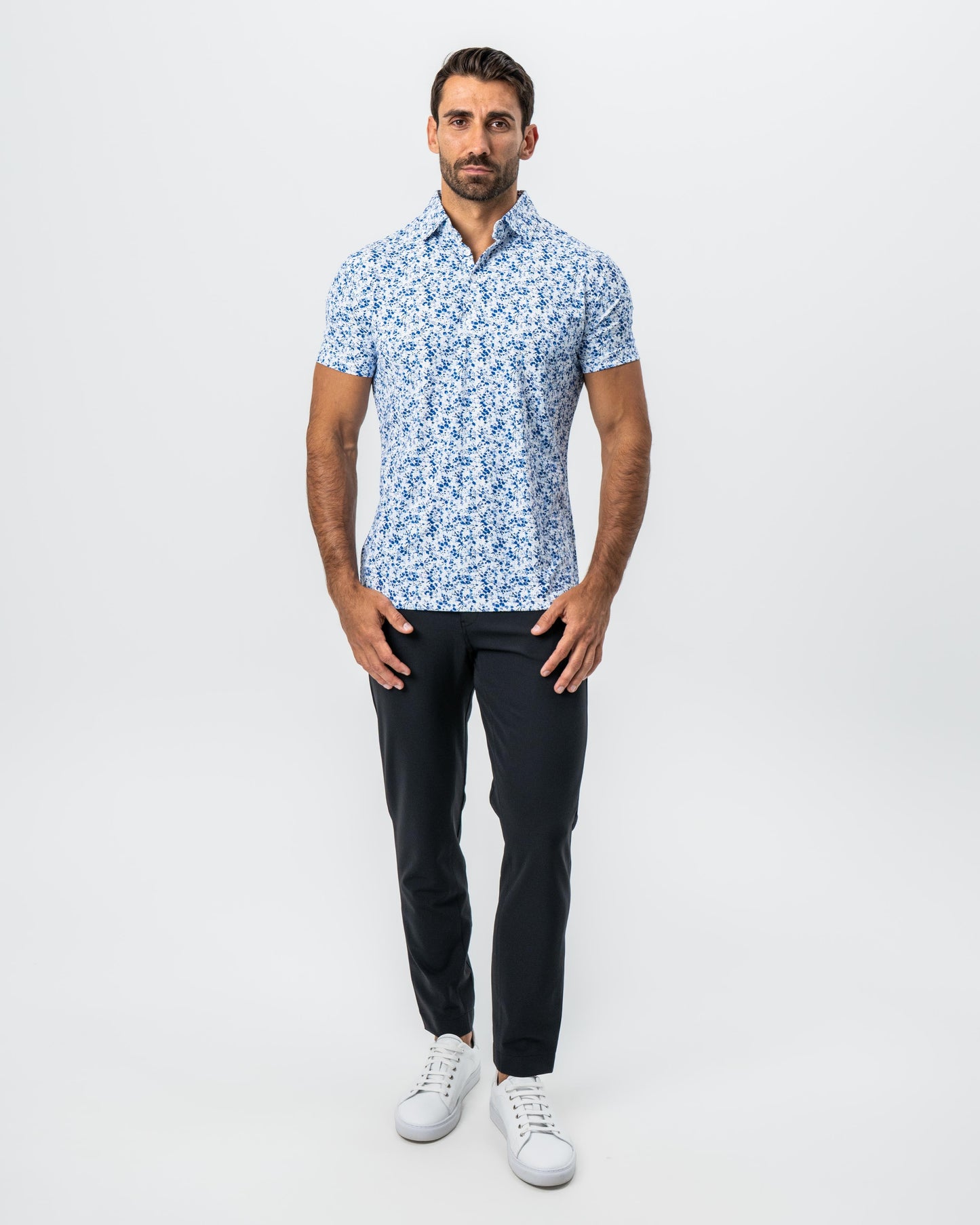State & Liberty "The Arctic" White, Navy & Blue Floral