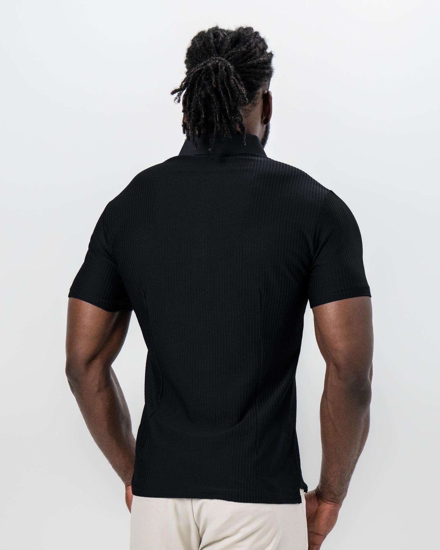 State & Liberty Seersucker Polo - Black