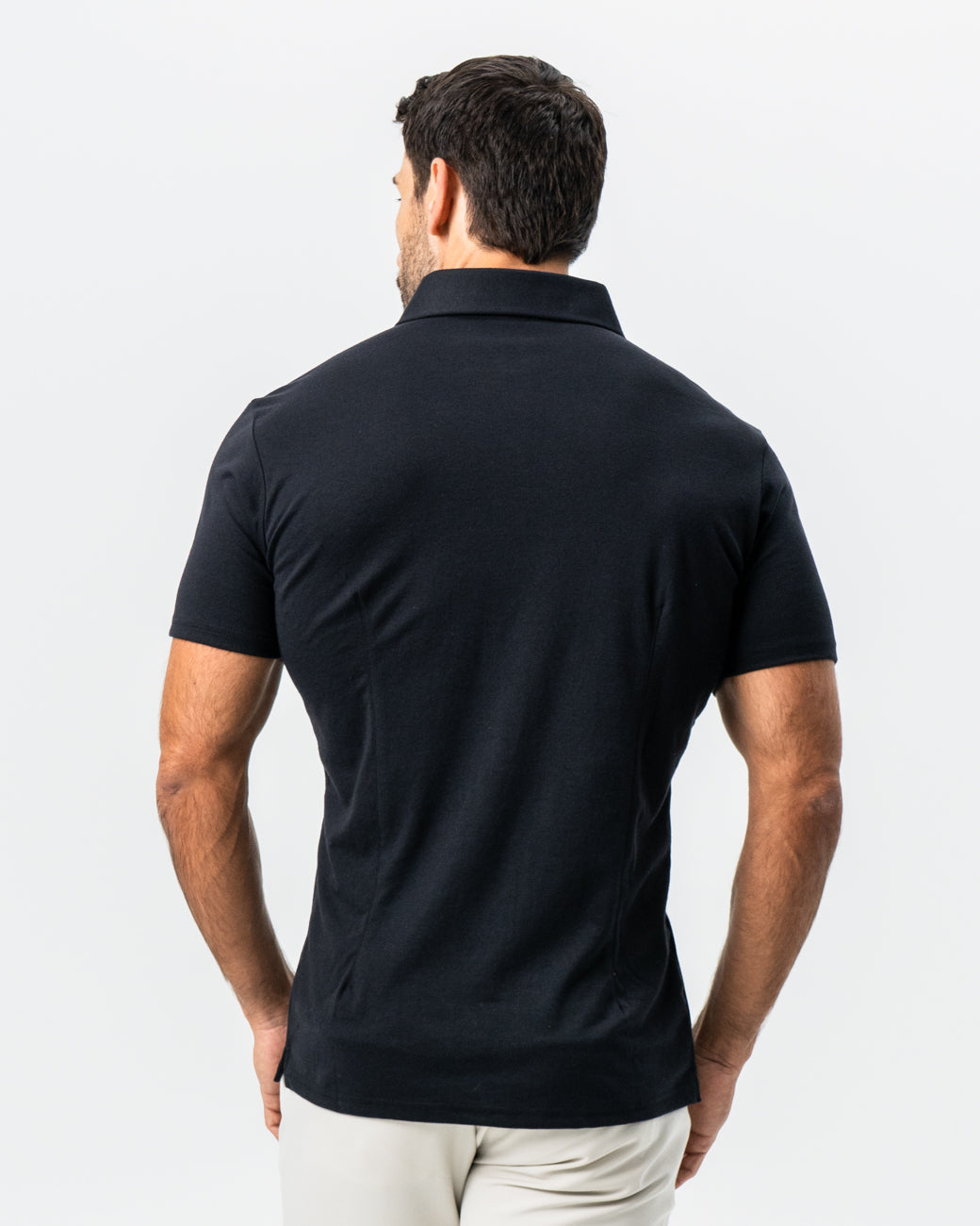 State & Liberty "The Mercury" Black Pique Polo