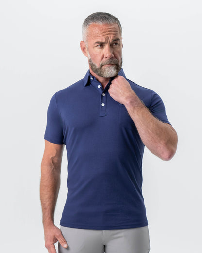 State & Liberty "The Harden" Navy Pique Polo