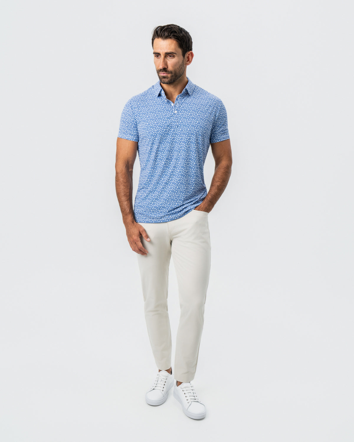 State & Liberty "The Beckham" Geo Royal Blue & White Double Circle