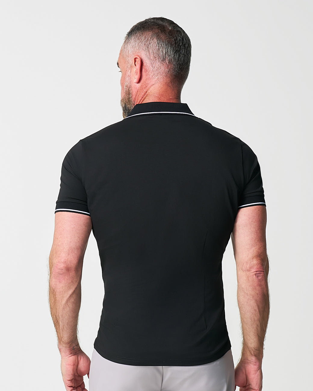 State & Liberty "The Gage" Black with White Tipped Polo