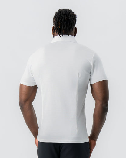 State & Liberty "The Noah" White Pique Polo