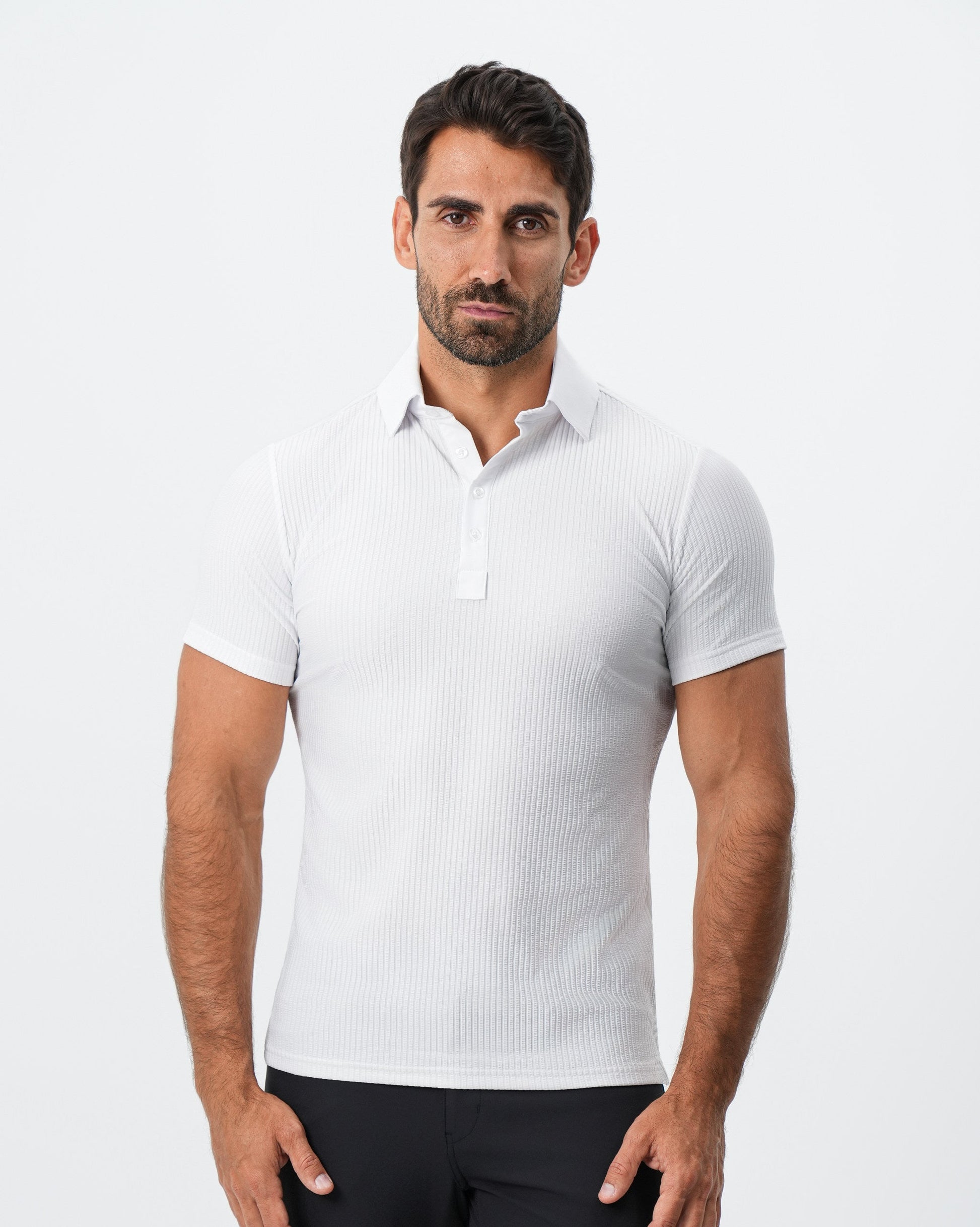 State & Liberty Seersucker Polo - White