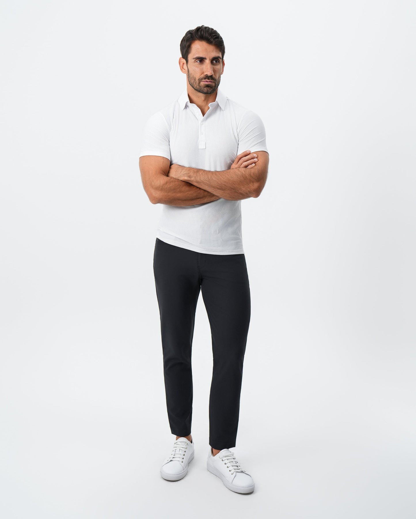 State & Liberty Seersucker Polo - White