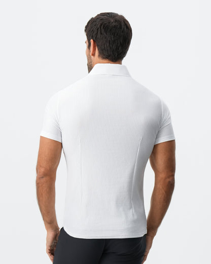 State & Liberty Seersucker Polo - White