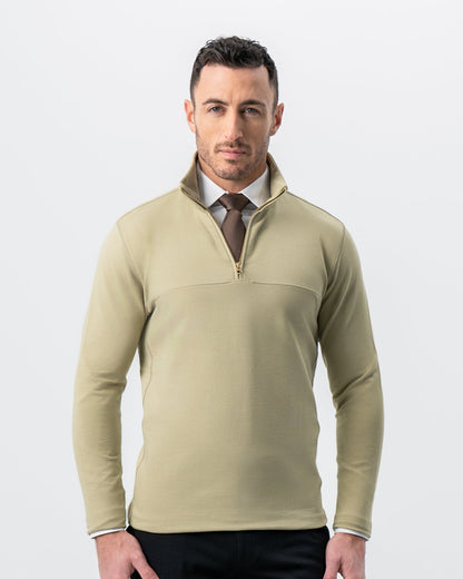 State & Liberty Quarter Zip - Light Olive