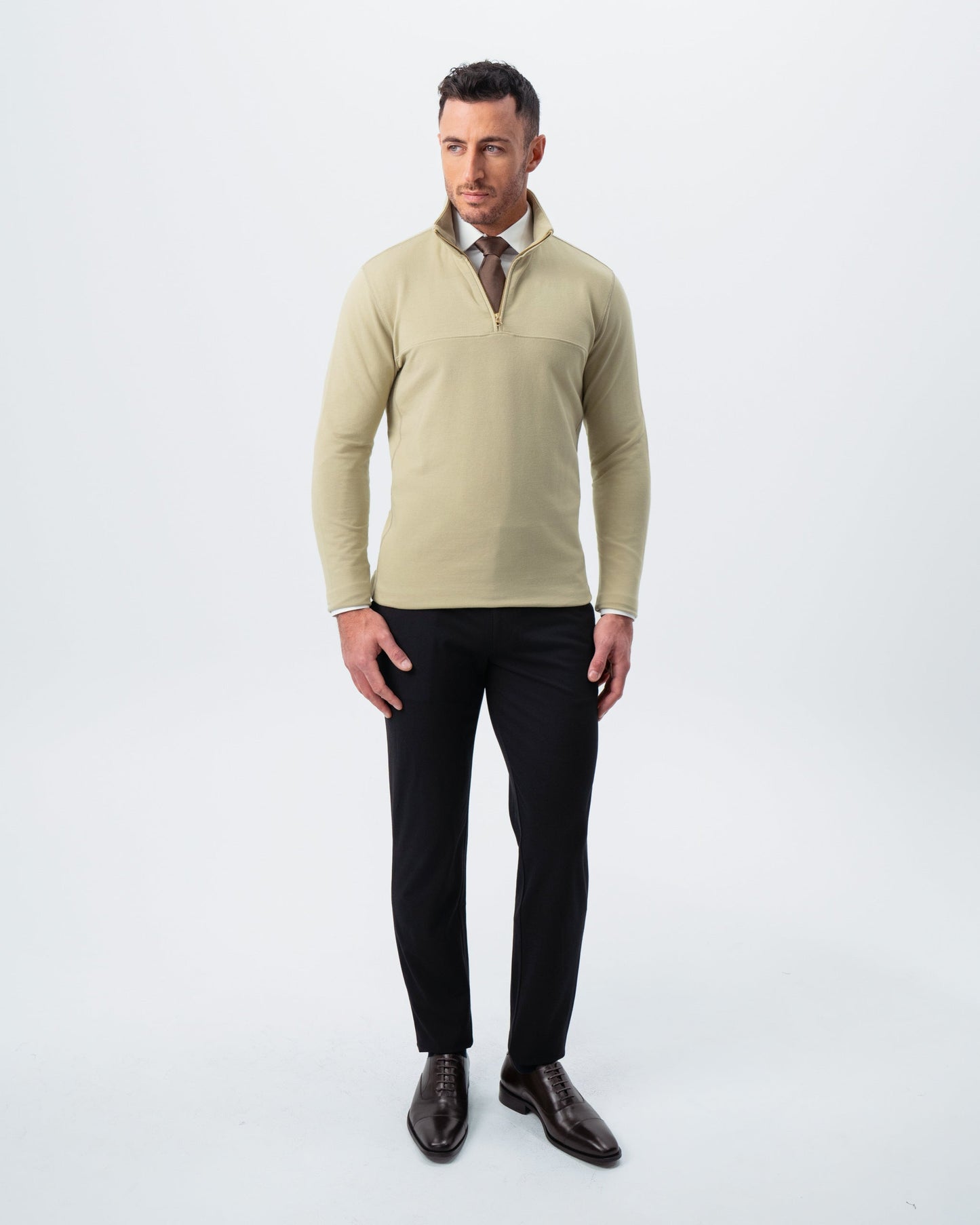 State & Liberty Quarter Zip - Light Olive