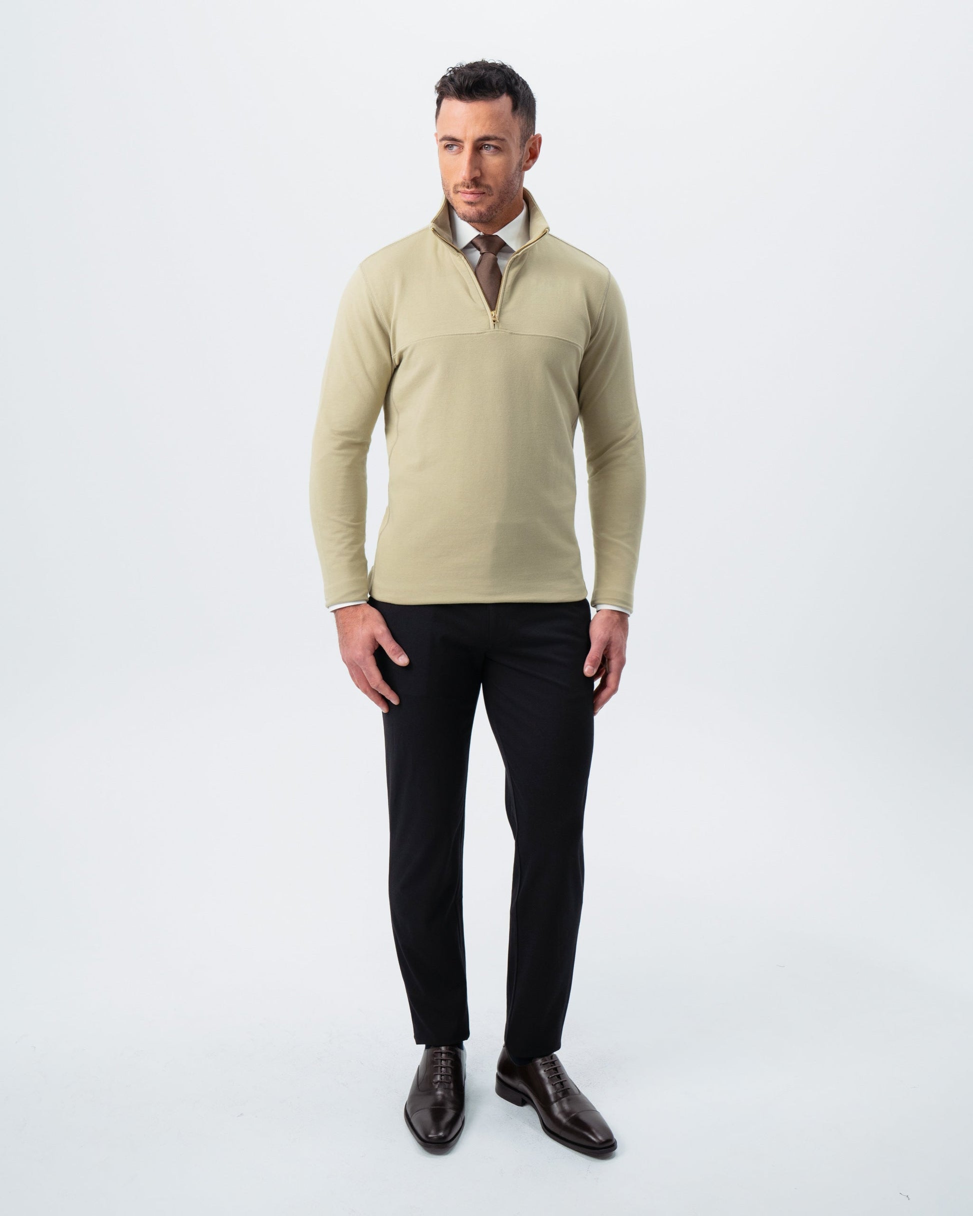 State & Liberty Quarter Zip - Light Olive