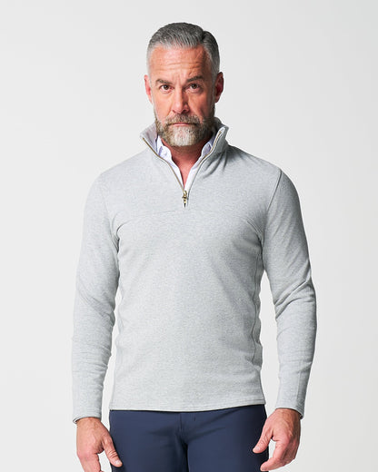 State & Liberty Quarter Zip - Heathered Grey