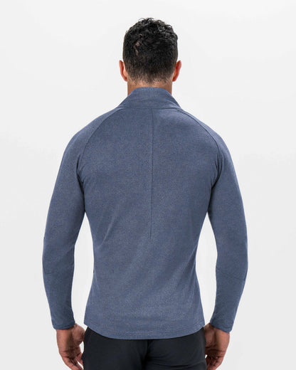 State & Liberty Brushed Quarter Zip - Heathered Navy