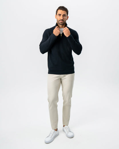 State & Liberty Quarter Zip - Solid Black