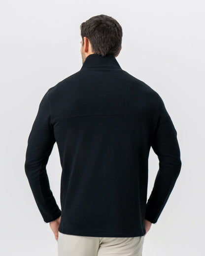 State & Liberty Quarter Zip - Solid Black