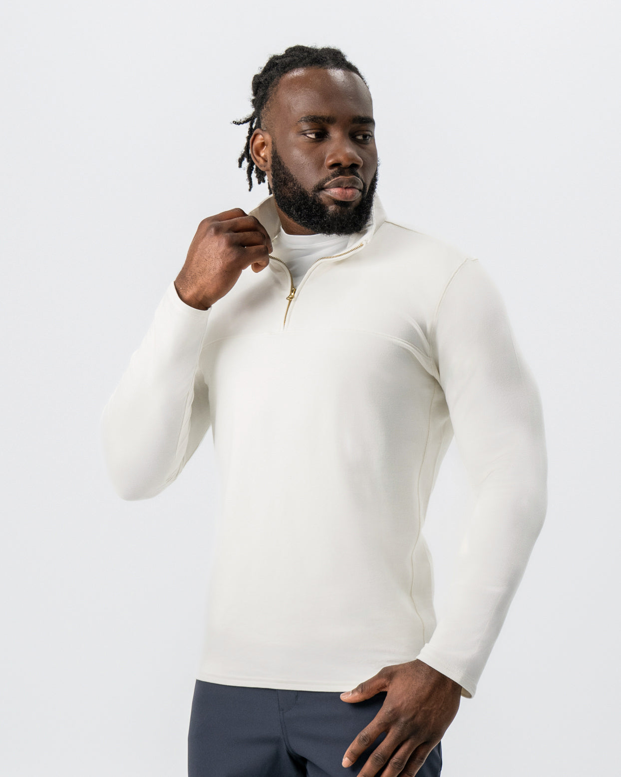 State & Liberty Quarter Zip - Solid Cream