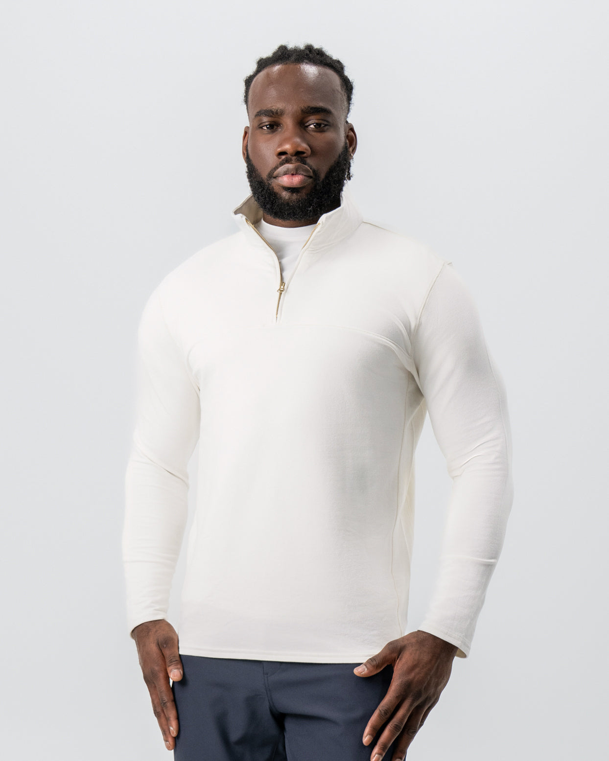 State & Liberty Quarter Zip - Solid Cream
