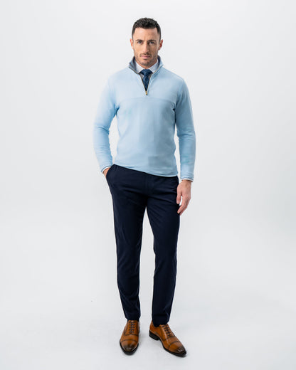 State & Liberty Quarter Zip - Light Blue