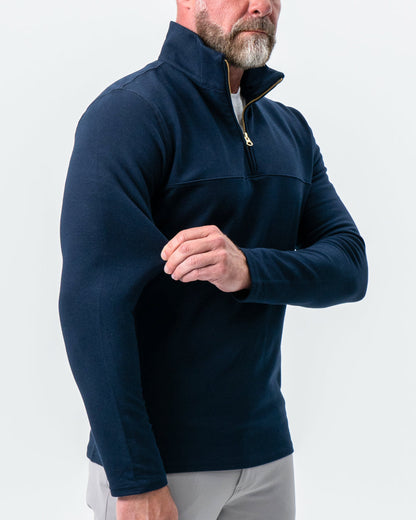 State & Liberty Quarter Zip - Solid Navy