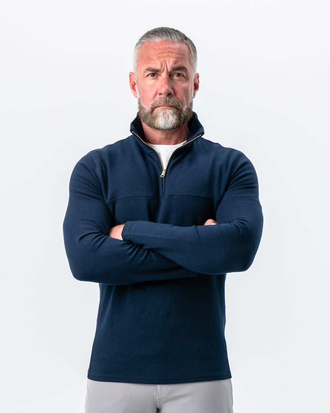 State & Liberty Quarter Zip - Solid Navy