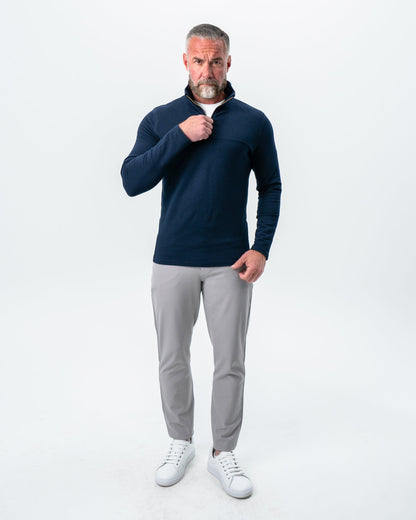 State & Liberty Quarter Zip - Solid Navy