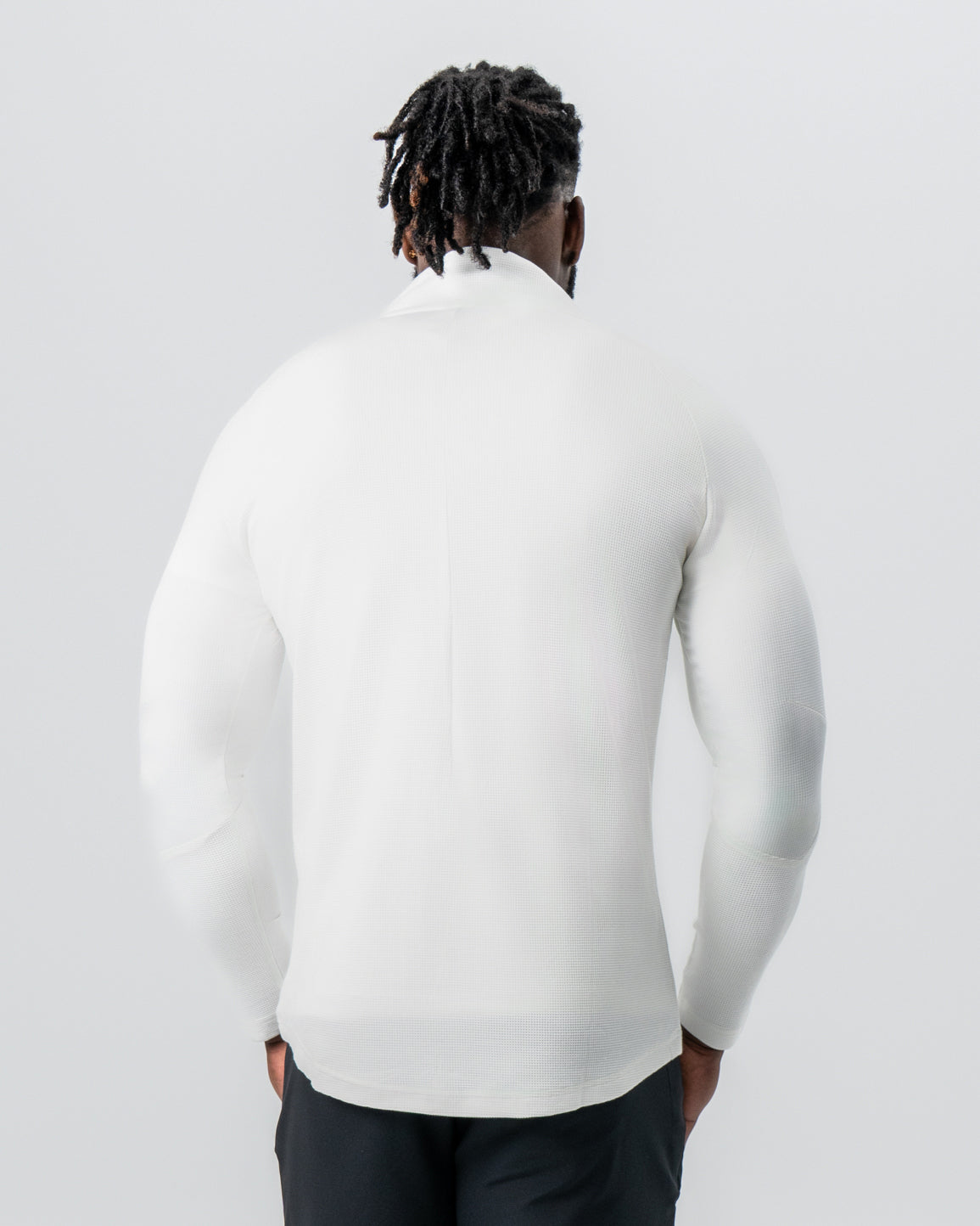 State & Liberty Waffle Knit Quarter Zip - Solid Cream