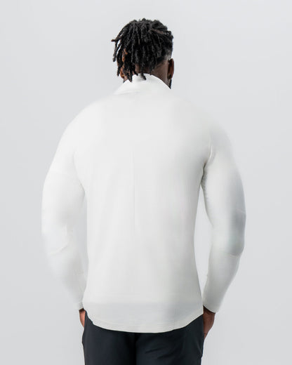 State & Liberty Waffle Knit Quarter Zip - Solid Cream