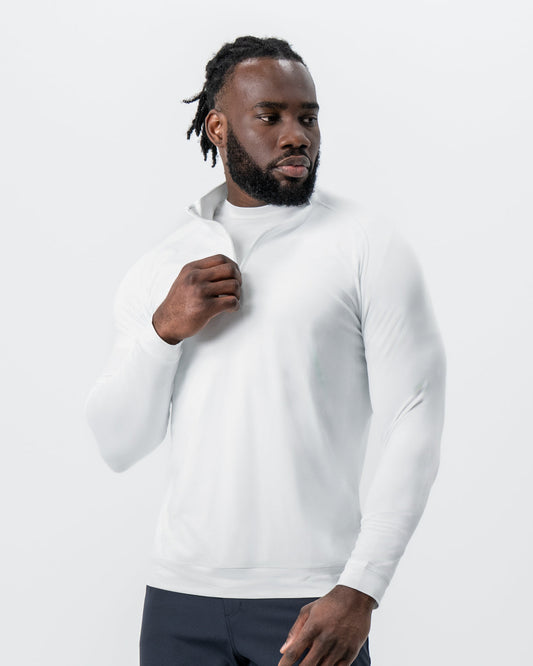 State & Liberty Tech Quarter Zip - White