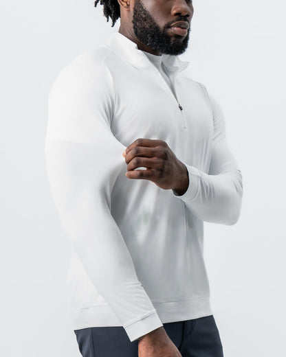 State & Liberty Tech Quarter Zip - White