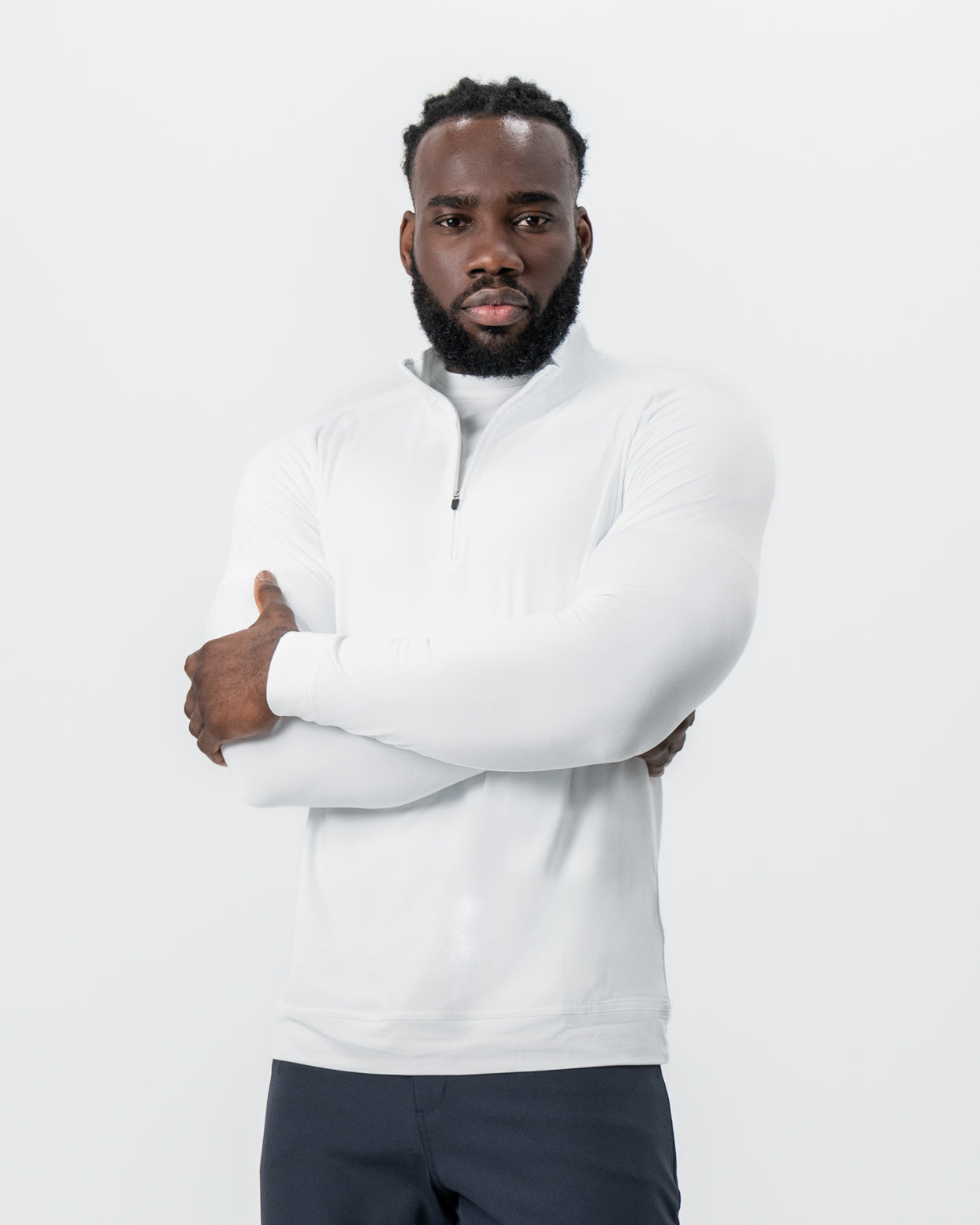 State & Liberty Tech Quarter Zip - White