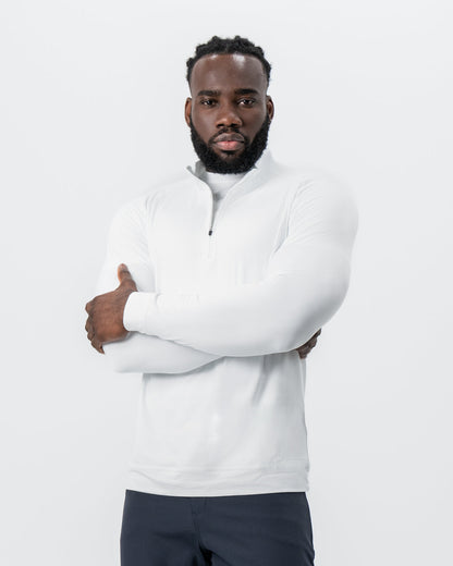 State & Liberty Tech Quarter Zip - White