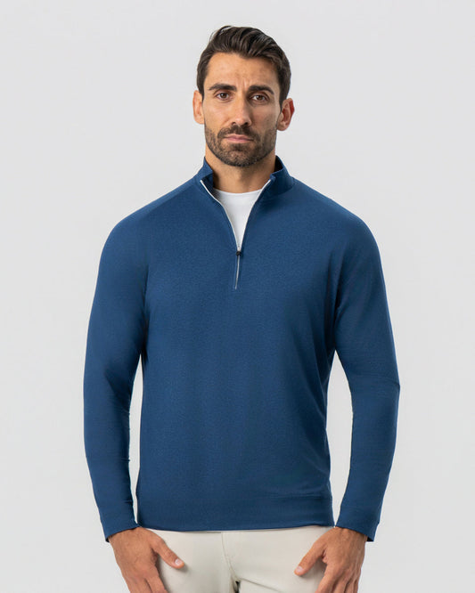 State & Liberty Tech Quarter Zip - Heathered Navy