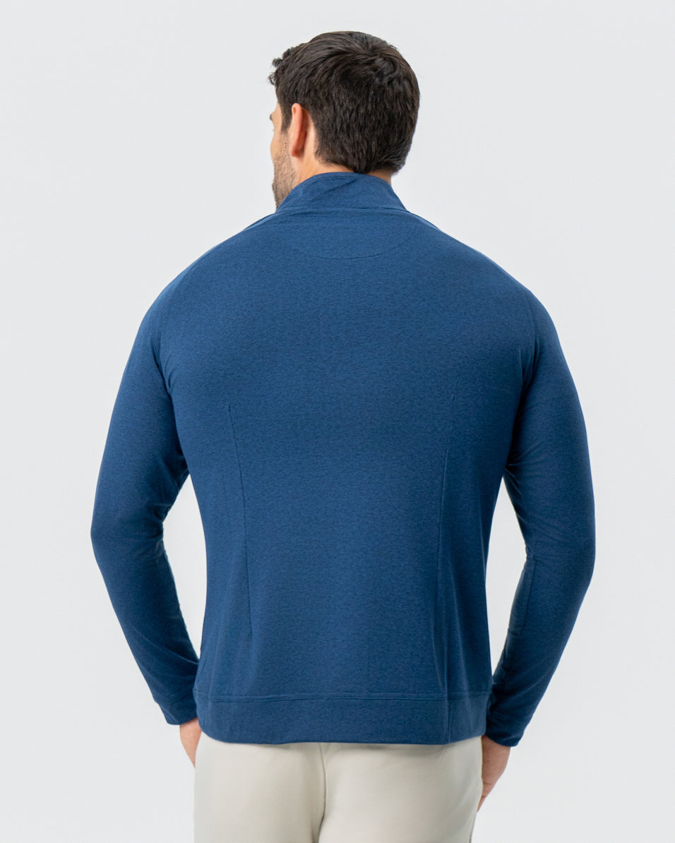State & Liberty Tech Quarter Zip - Heathered Navy