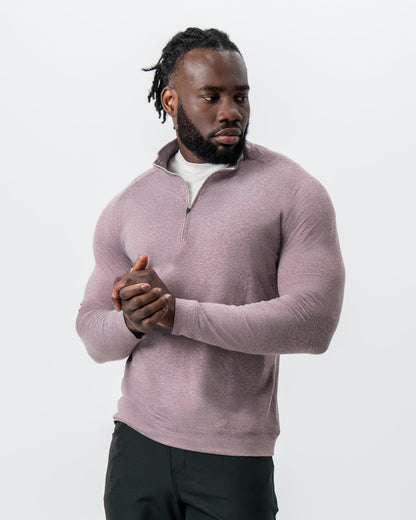 State & Liberty Tech Quarter Zip - Heathered Crimson