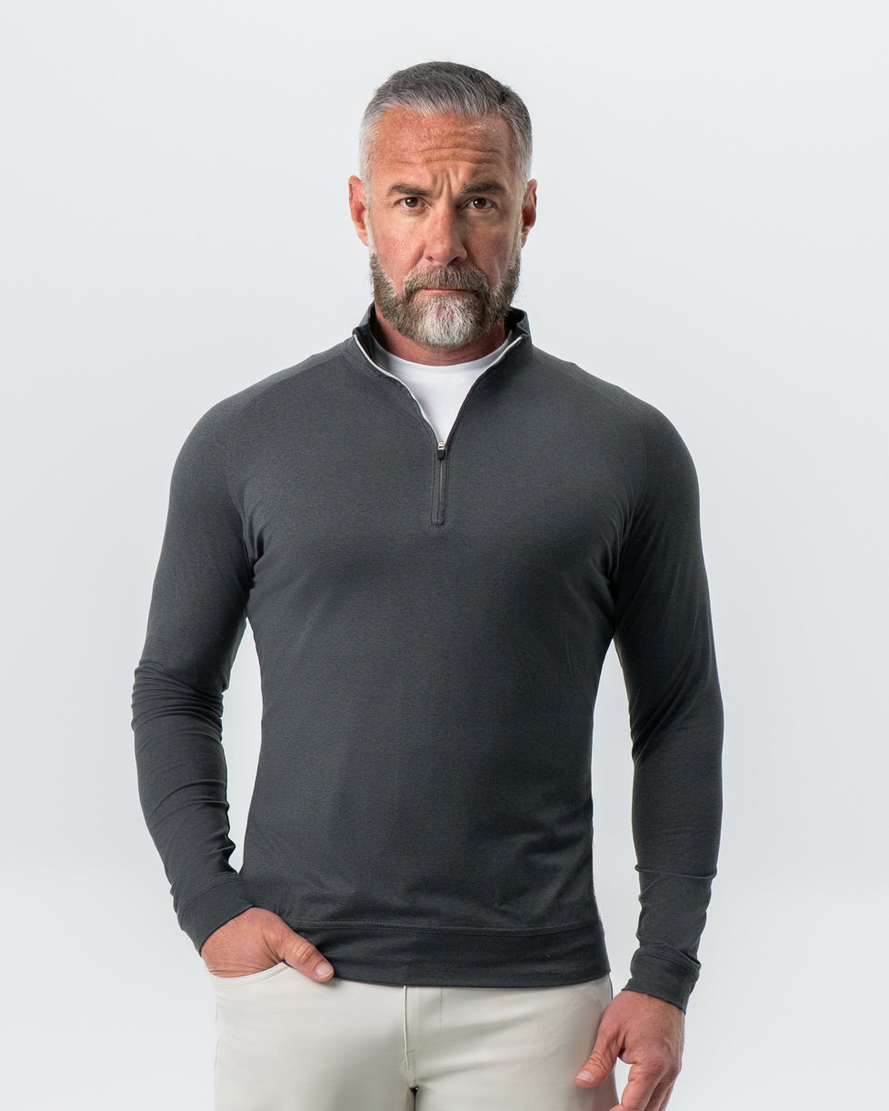 State & Liberty Tech Quarter Zip - Charcoal