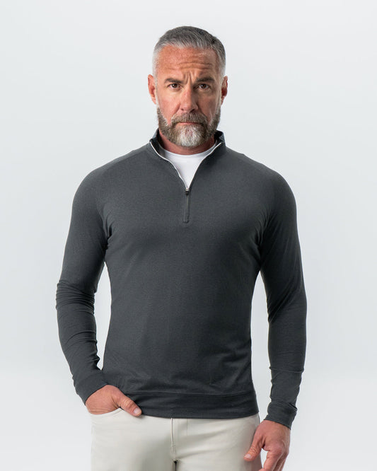 State & Liberty Tech Quarter Zip - Charcoal