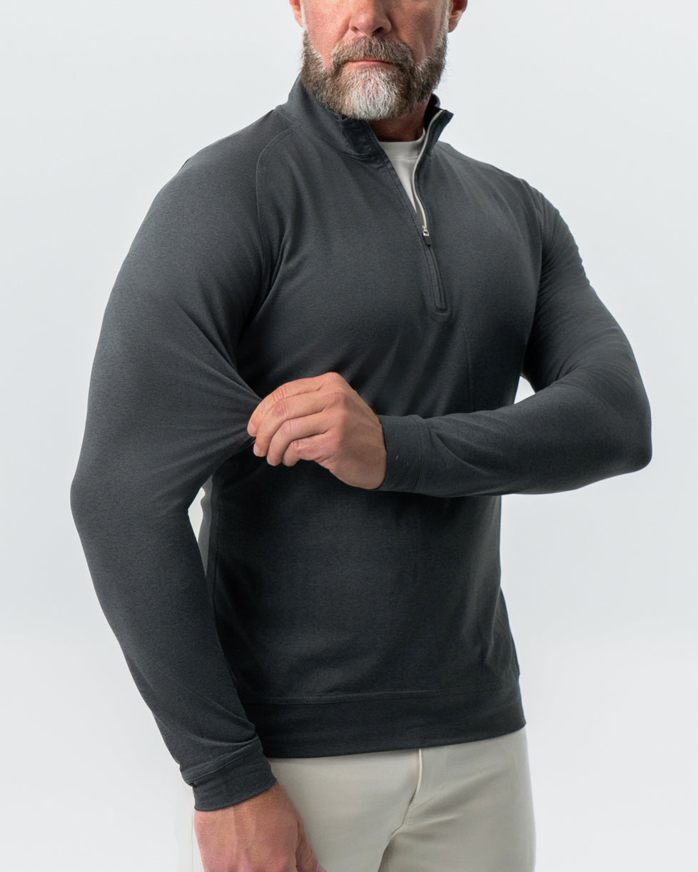 State & Liberty Tech Quarter Zip - Charcoal