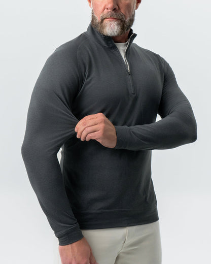 State & Liberty Tech Quarter Zip - Charcoal