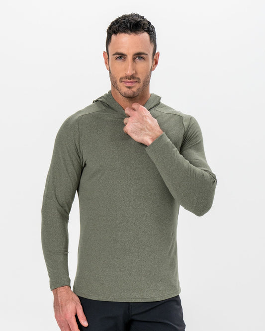 State & Liberty Brushed Hoodie - Heathered Olive