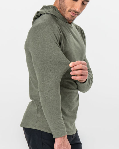State & Liberty Brushed Hoodie - Heathered Olive